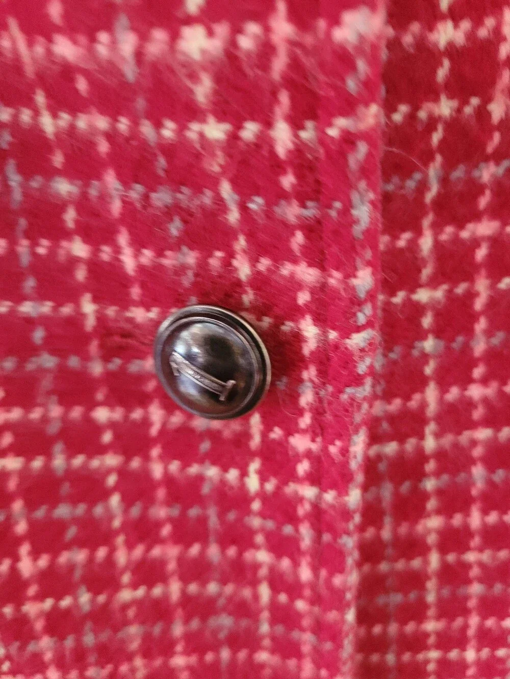 VTG Jantzen XS 40s Red Tweed Women's Jacket Corduroy Wide Collar